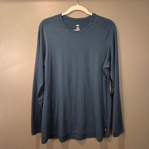 REI Women's 100% Merino Wool Lightweight Long Sleeve Shirt, Size 1XL, Blue